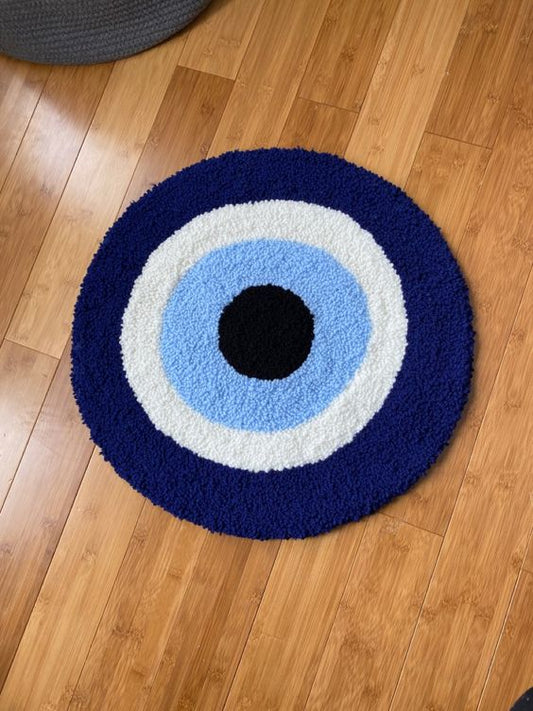 Matiasma protective blue eye rug by DOMYRUGS