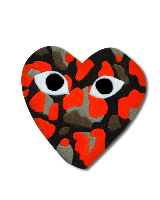 CDG Heart Rug Red and black by DOMYRUGS