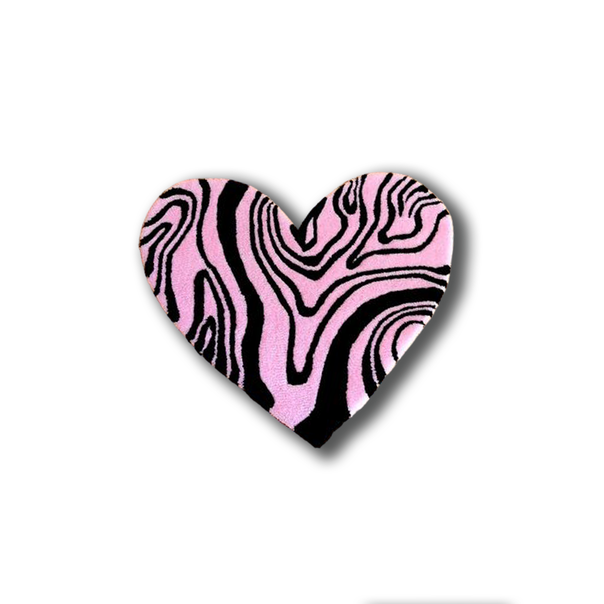 Zebra-Rosa-Herz-Teppich von DOMYRUGS