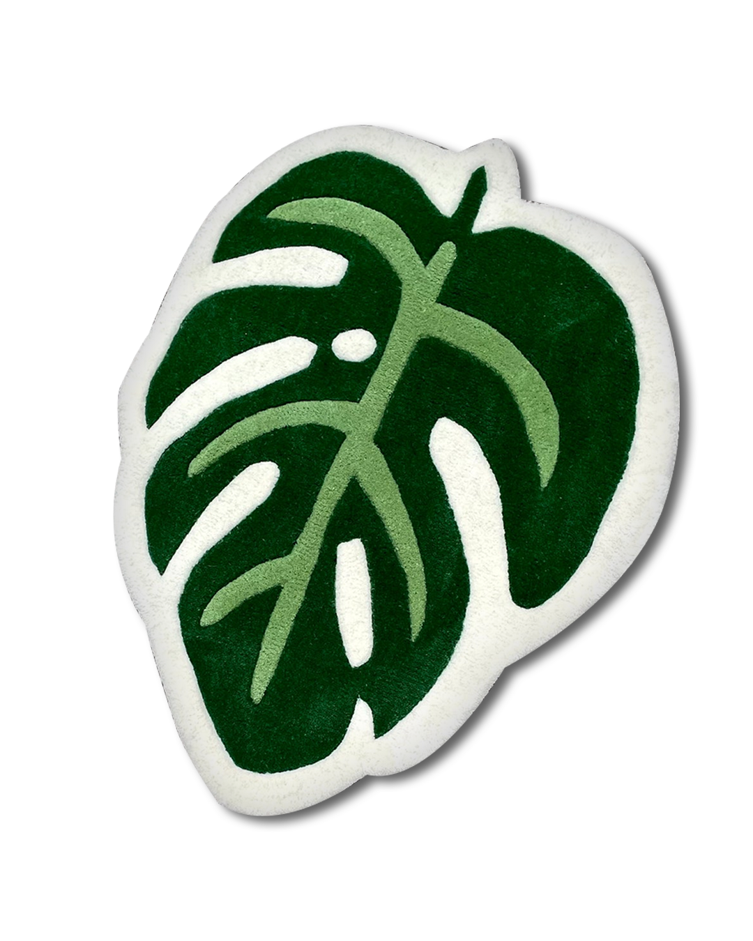 Green Monstera Leaf Rug by DOMYRUGS