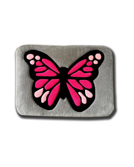 Pink Butterfly Rug by DOMYRUGS