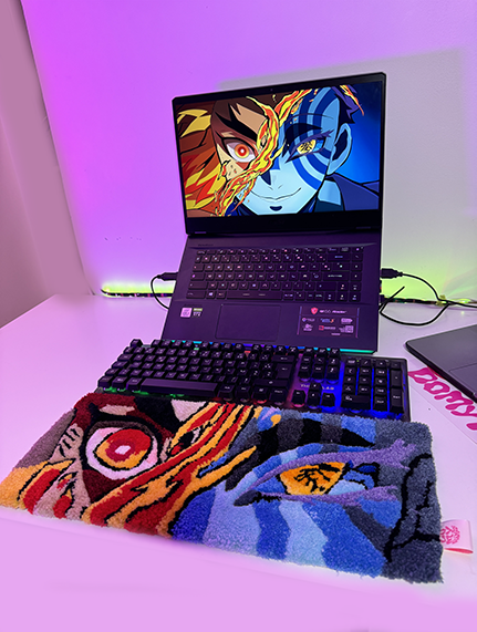 Rengoku & Akaza Demon Slayer Keyboard Mat by DOMYRUGS