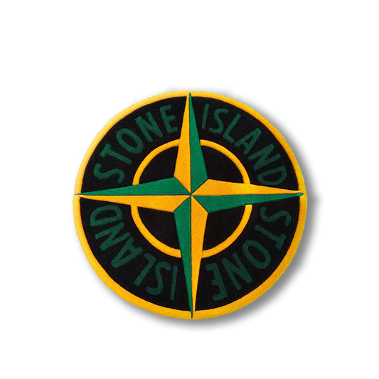 Stone Island Green and Yellow Rug by DOMYRUGS