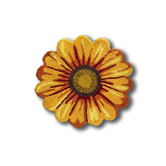 Sunflower Flower Rug by DOMYRUGS