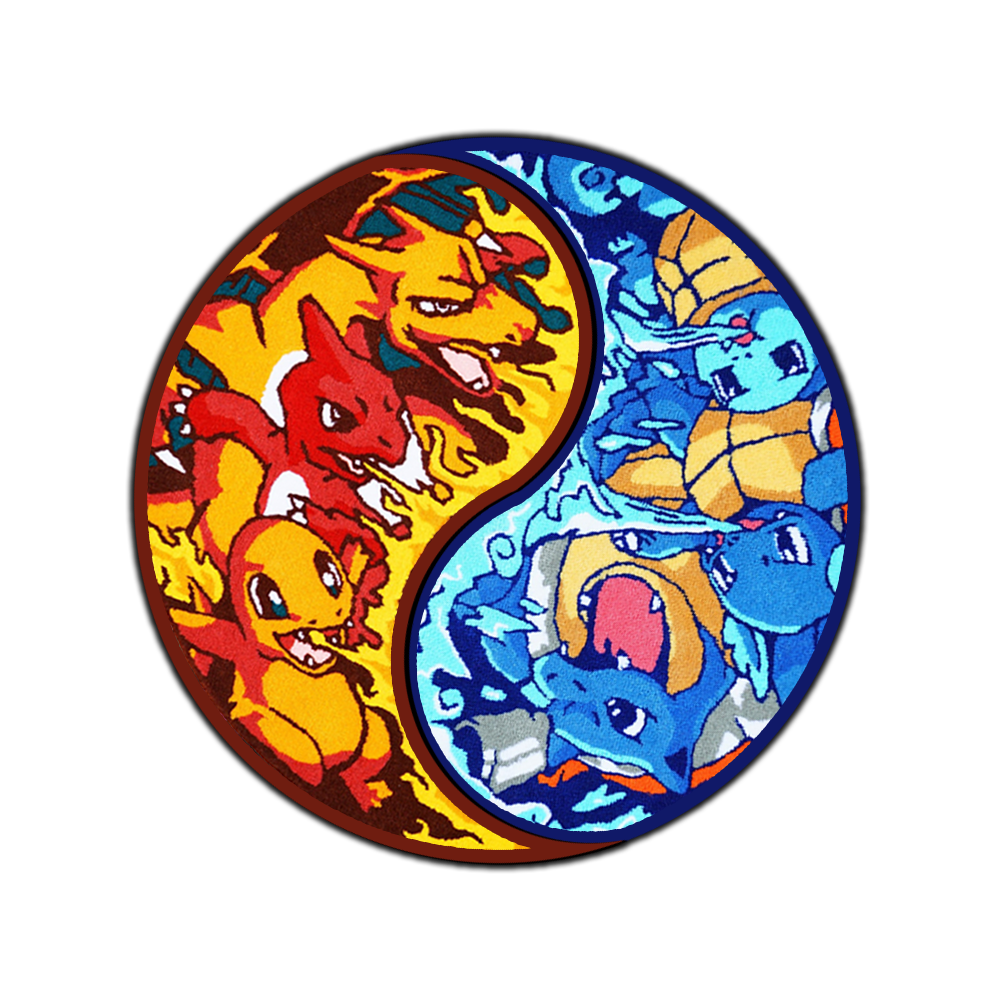 Blue Wavy Abstract Art Rug DOMYRUGS