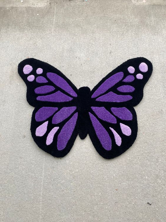 Purple Butterfly Rug by DOMYRUGS