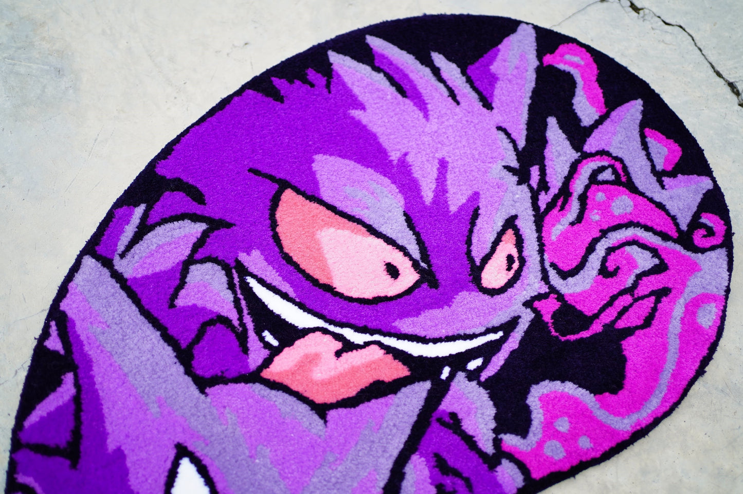 Blue Wavy Abstract Art Rug DOMYRUGS