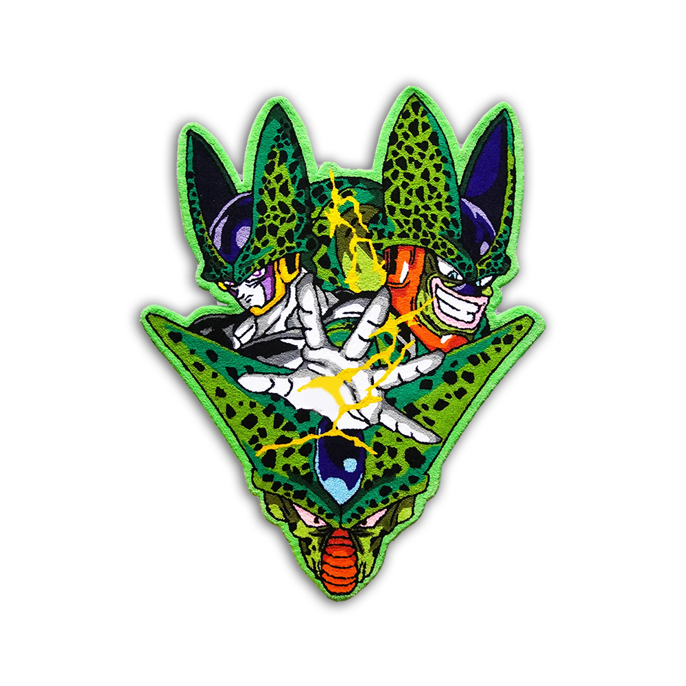 Blue Wavy Abstract Art Rug DOMYRUGS