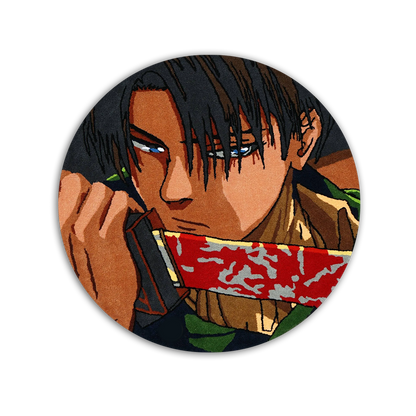 Blue Wavy Abstract Art Rug DOMYRUGS