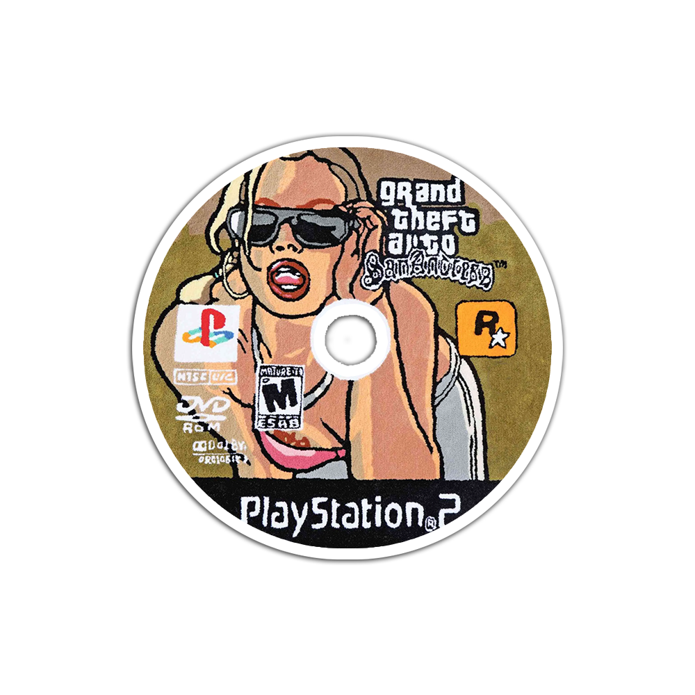 Blue Wavy Abstract Art Rug DOMYRUGS