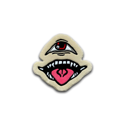 Blue Wavy Abstract Art Rug DOMYRUGS