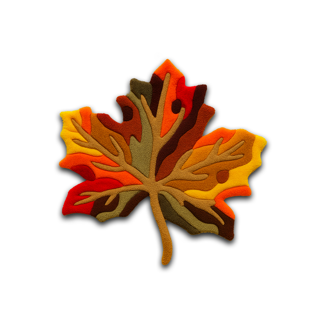 Blue Wavy Abstract Art Rug DOMYRUGS