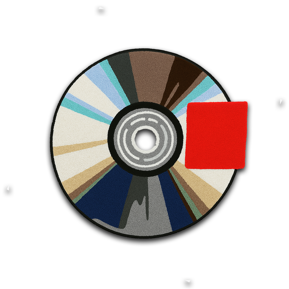 Blue Wavy Abstract Art Rug DOMYRUGS