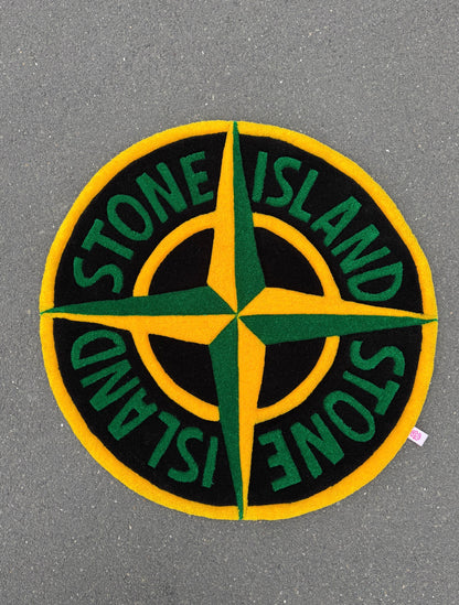 Tapis Stone Island Vert et Jaune by DOMYRUGS