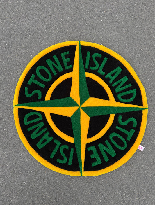 Tapis Stone Island Vert et Jaune by DOMYRUGS