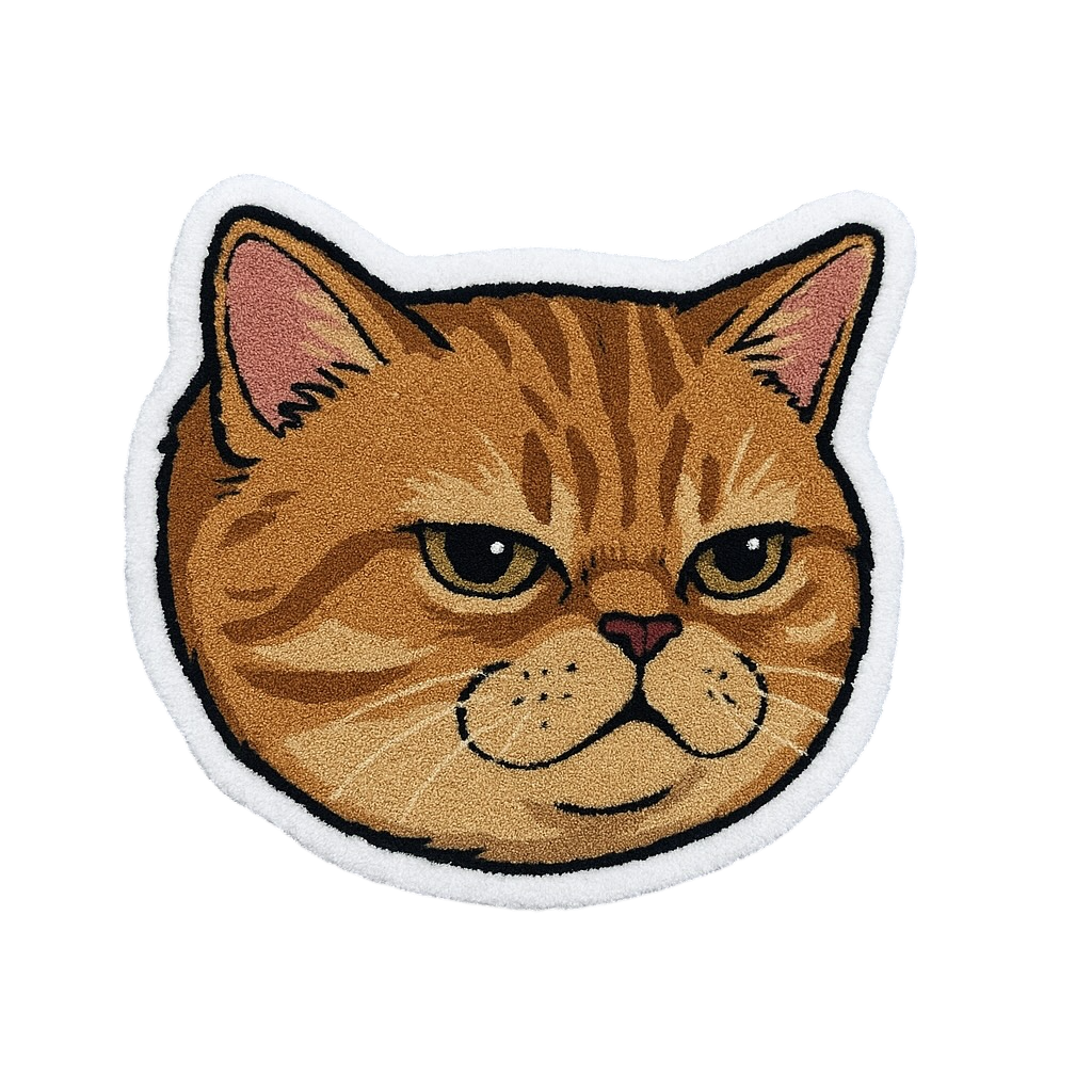 Tapis Tête de chat by DOMYRUGS (commande client)