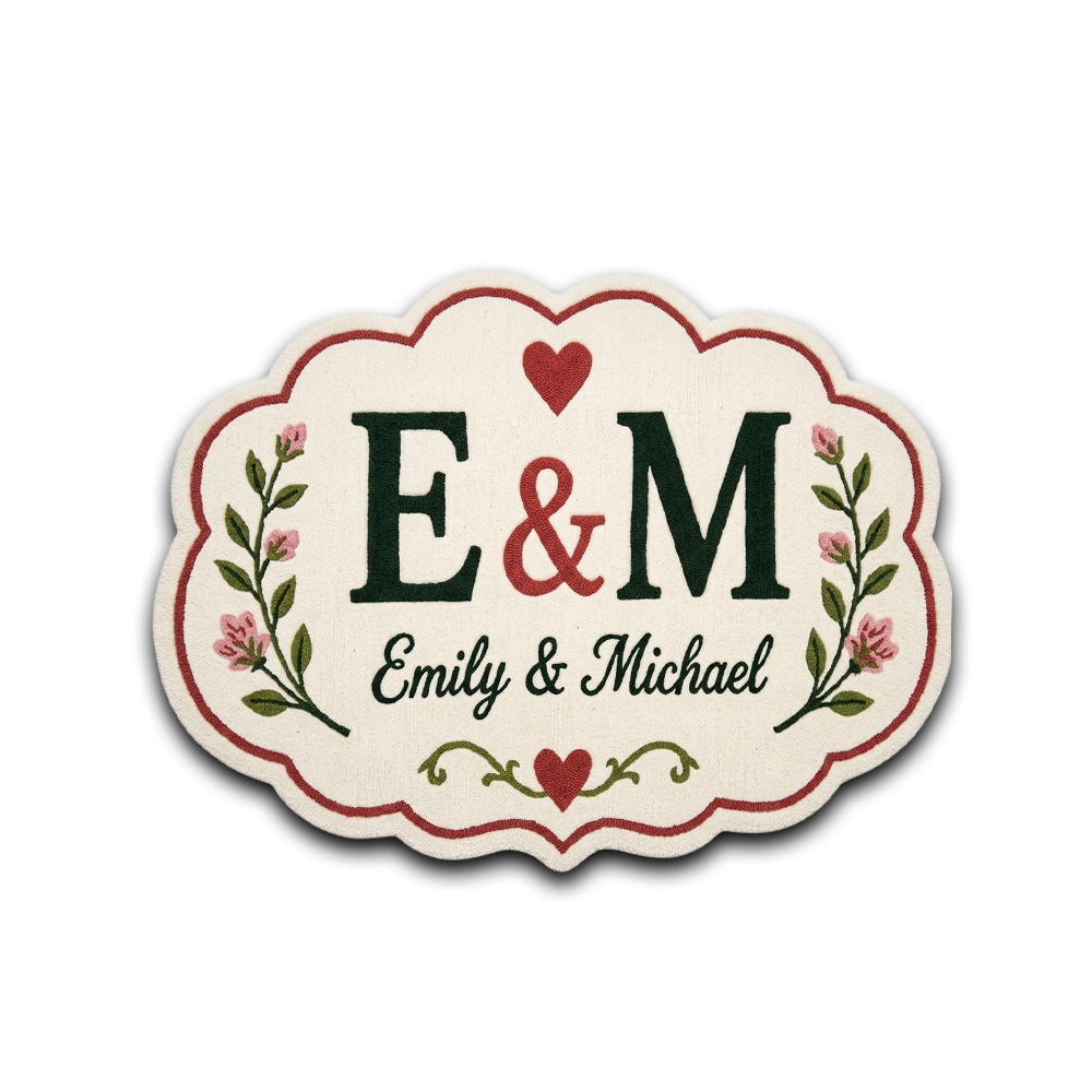 Tapis Prenom Mariage personnalisable by DOMYRUGS