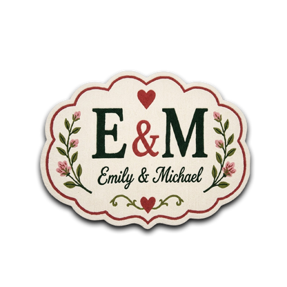 Tapis Prenom Mariage personnalisable by DOMYRUGS
