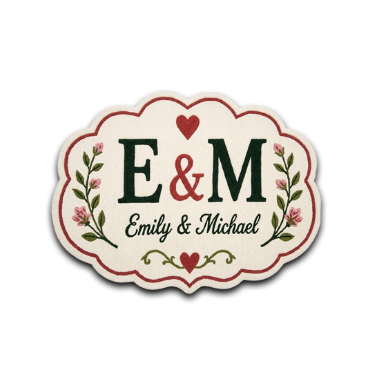 Customisable Wedding Name Mat by DOMYRUGS