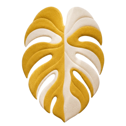 Tapis Feuille Monstera Jaune by DOMYRUGS