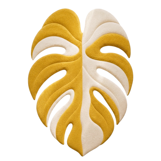 Tapis Feuille Monstera Jaune by DOMYRUGS