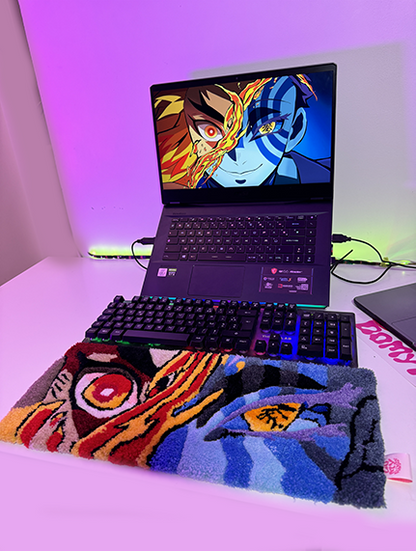 Tapis pour Clavier Rengoku & Akaza Demon Slayer by DOMYRUGS