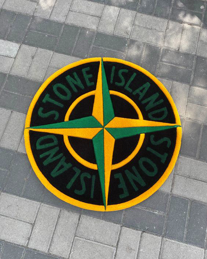 Tapis Stone Island Vert et Jaune by DOMYRUGS