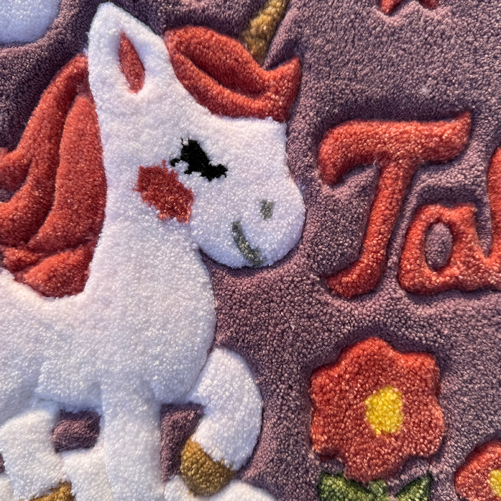 Tapis Prénom Licorne personnalisable by DOMYRUGS