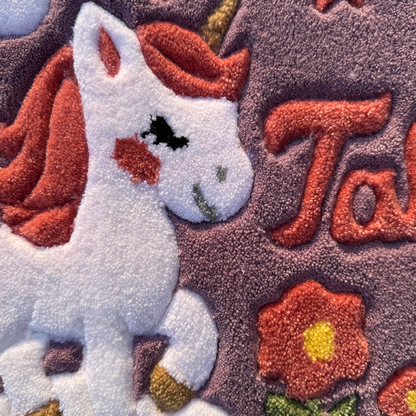 Tapis Prénom Licorne personnalisable by DOMYRUGS