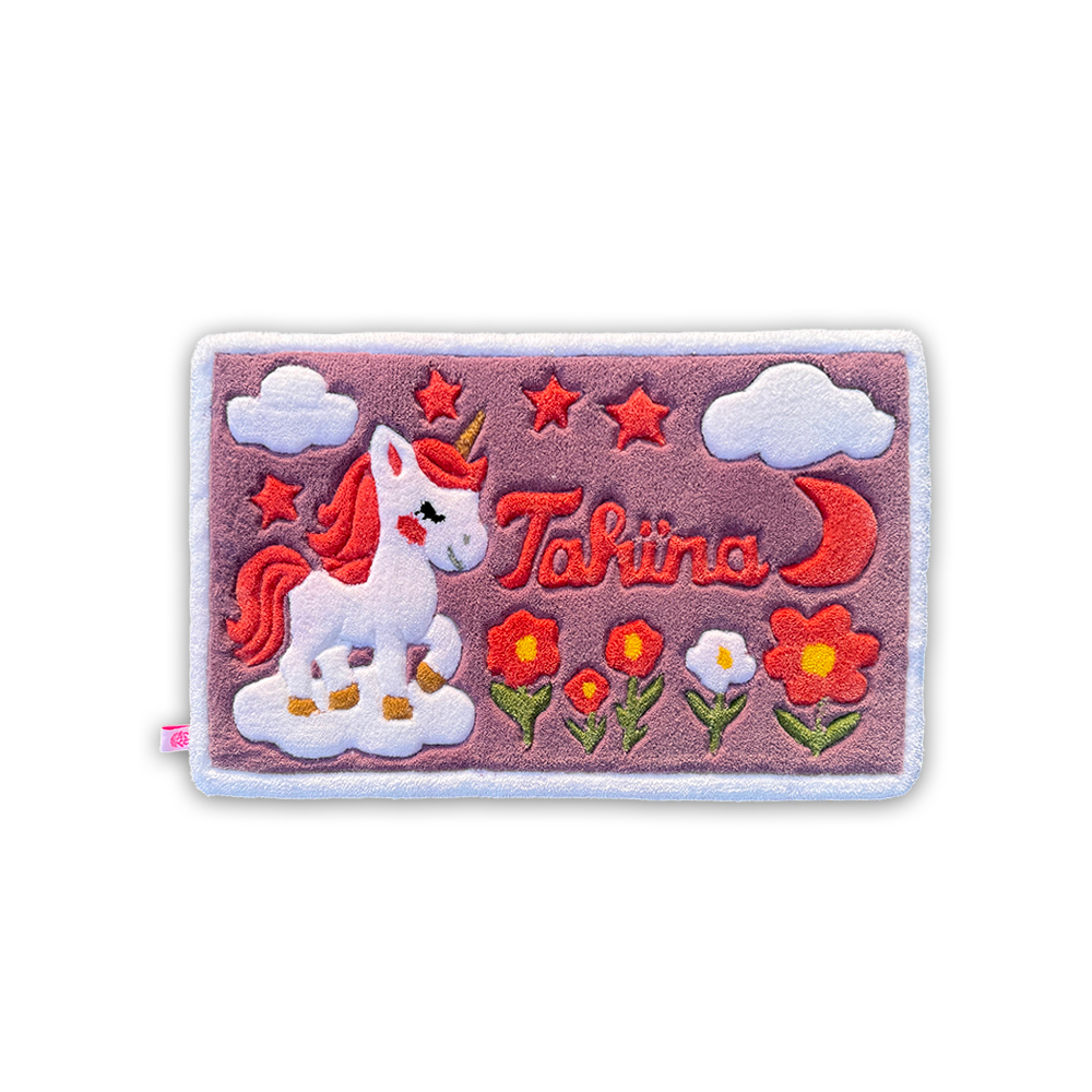 Tapis Prénom Licorne personnalisable by DOMYRUGS