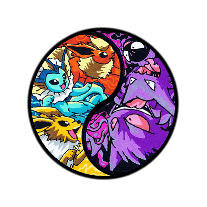 Blue Wavy Abstract Art Rug DOMYRUGS