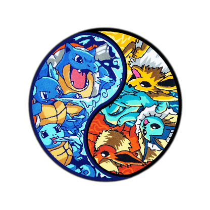 Blue Wavy Abstract Art Rug DOMYRUGS