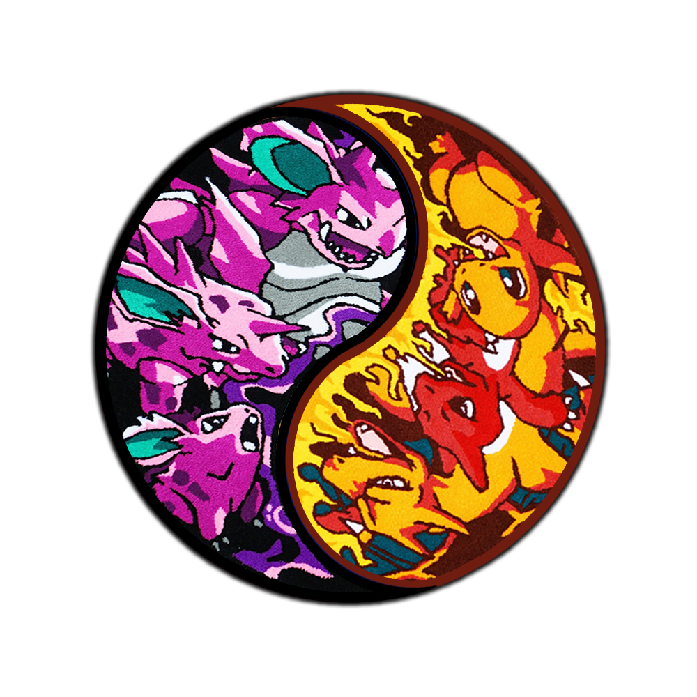 Blue Wavy Abstract Art Rug DOMYRUGS