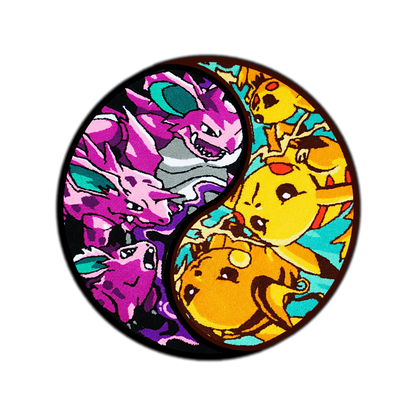 Blue Wavy Abstract Art Rug DOMYRUGS