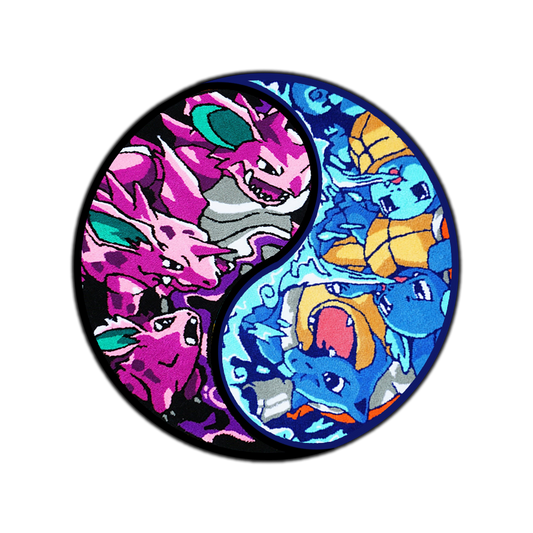 Blue Wavy Abstract Art Rug DOMYRUGS