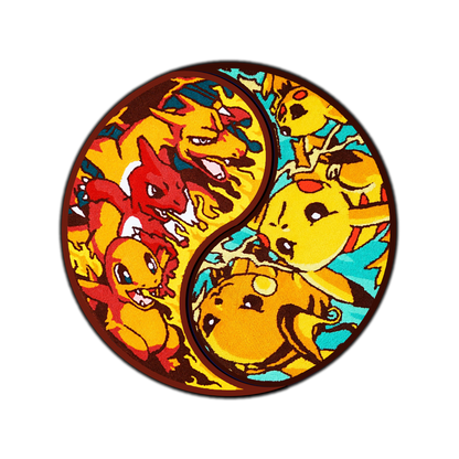 Blue Wavy Abstract Art Rug DOMYRUGS