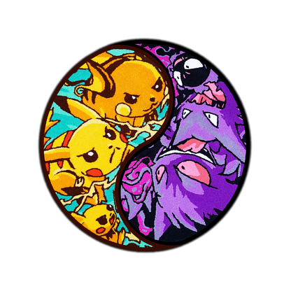 Blue Wavy Abstract Art Rug DOMYRUGS