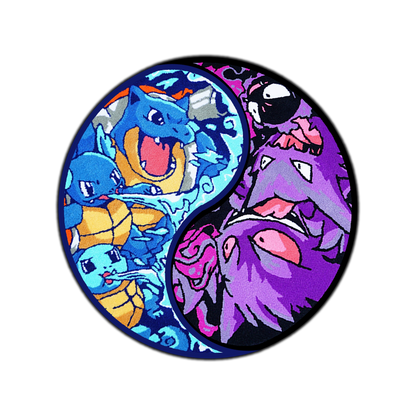 Blue Wavy Abstract Art Rug DOMYRUGS