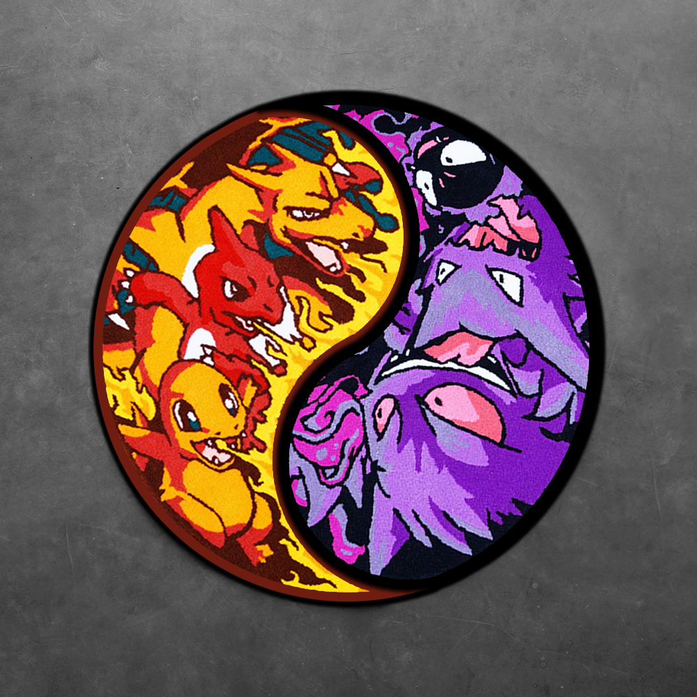 Blue Wavy Abstract Art Rug DOMYRUGS