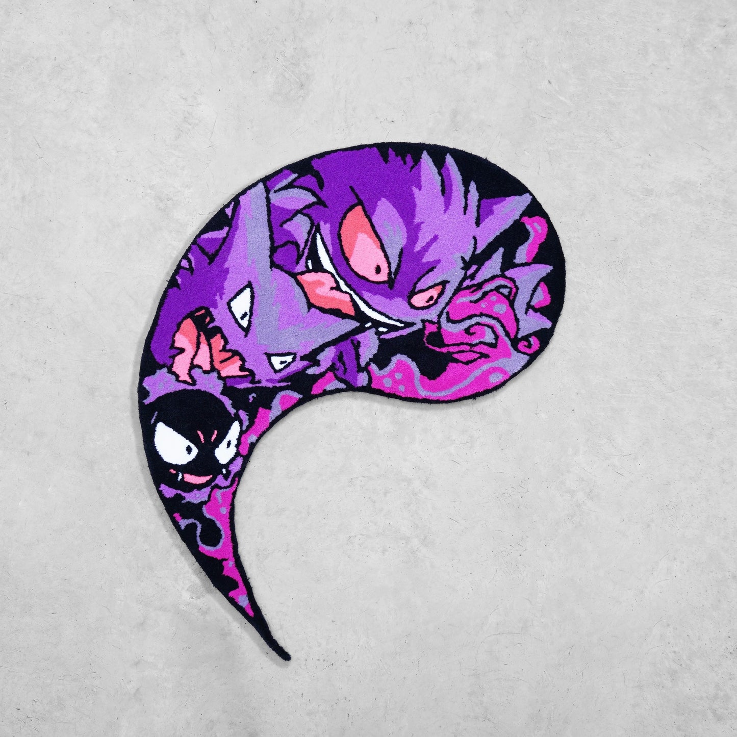 Blue Wavy Abstract Art Rug DOMYRUGS